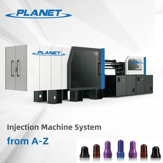 에너지 절약 더 큰 나사 애완 동물 플라스틱 병 항아리 컨테이너 상자 프리폼 생산 특수 서보 주입 사출 성형 기계 만들기